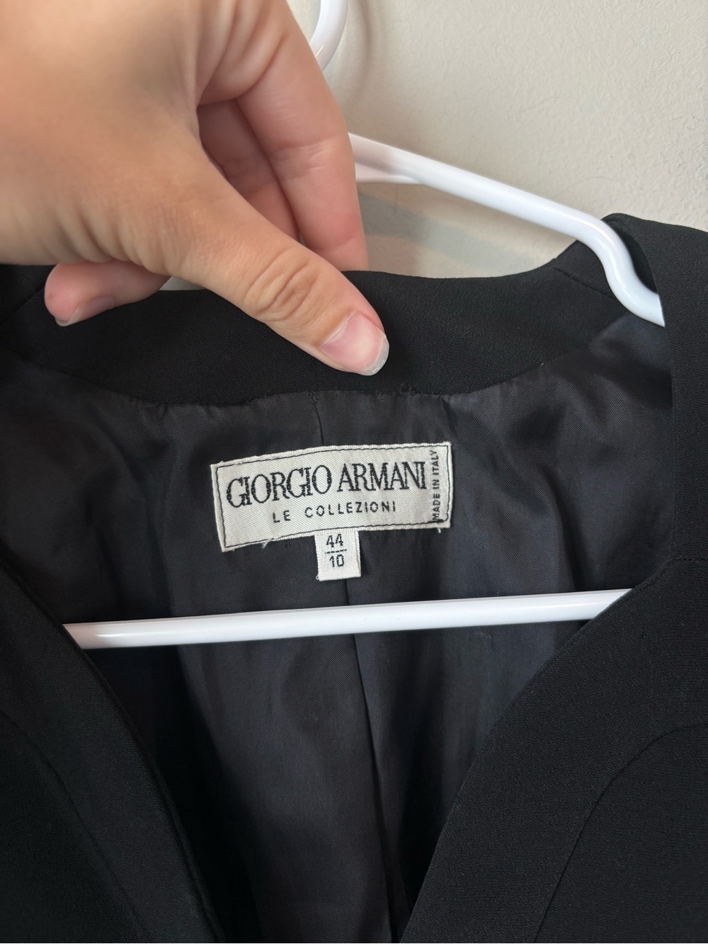 Giorgio Armani Le Collezioni Black Silk Blend Jacket Blazer IT 44 / US 10 - Picture 4 of 9